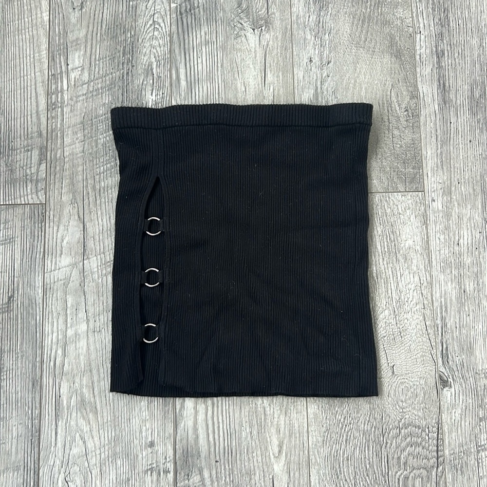 Knit cutout skirt